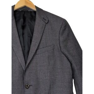 Hugo Boss Blazer Jacket Rhett 2‎ Extra Slim Mens 40R Blue Purple Wool Linen